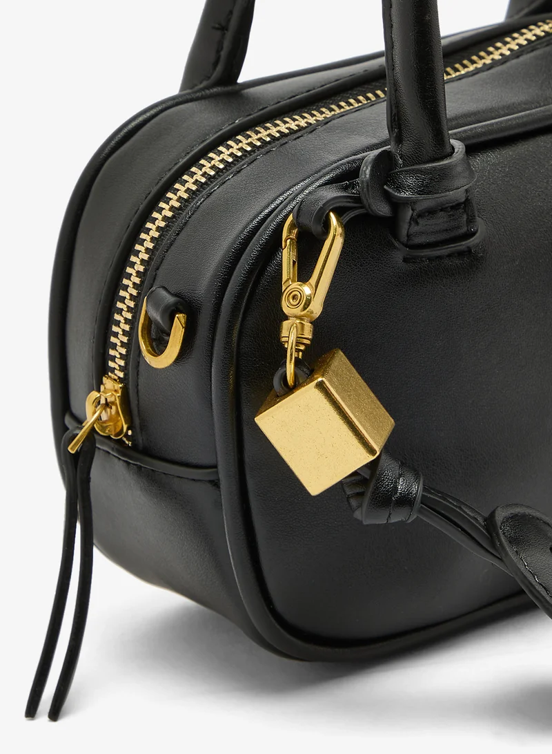 Ella Black Circular Crossbody With Top Handle for Women | Best Price UAE